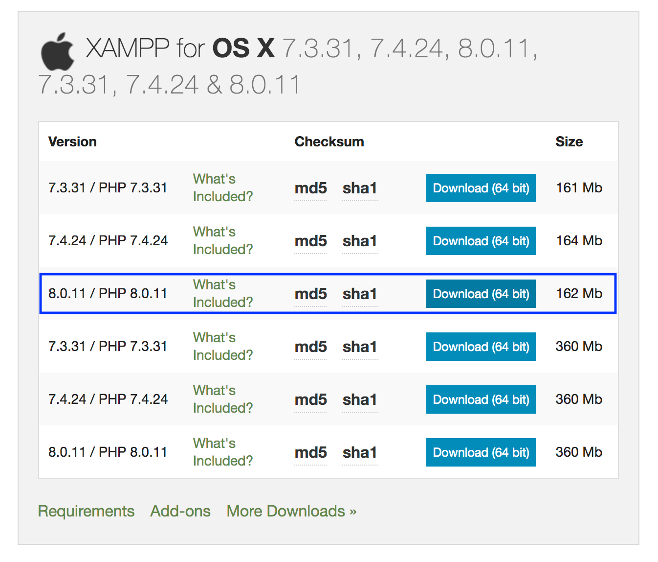 download XAMPP for Mac Os